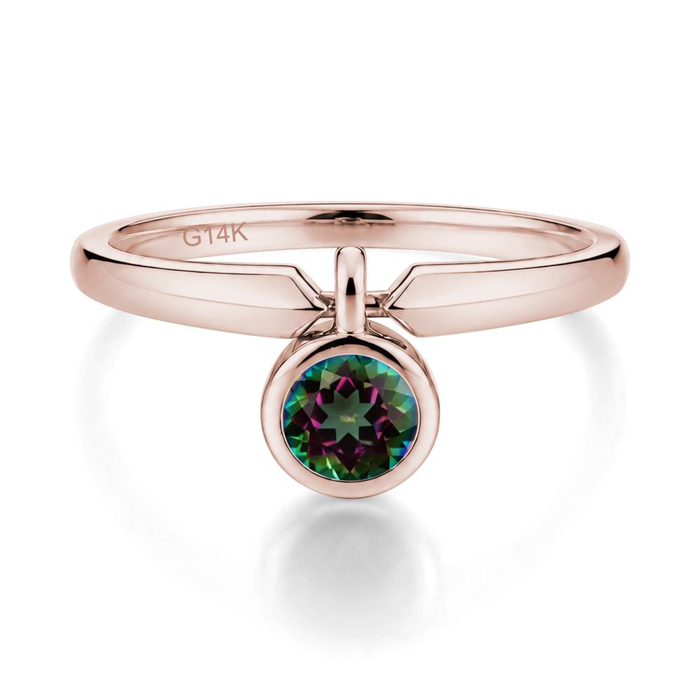 Custom Back Pattern Pink Cubic Zirconia Reversible Ring - LUO Jewelry #gemstone_Mystic Topaz