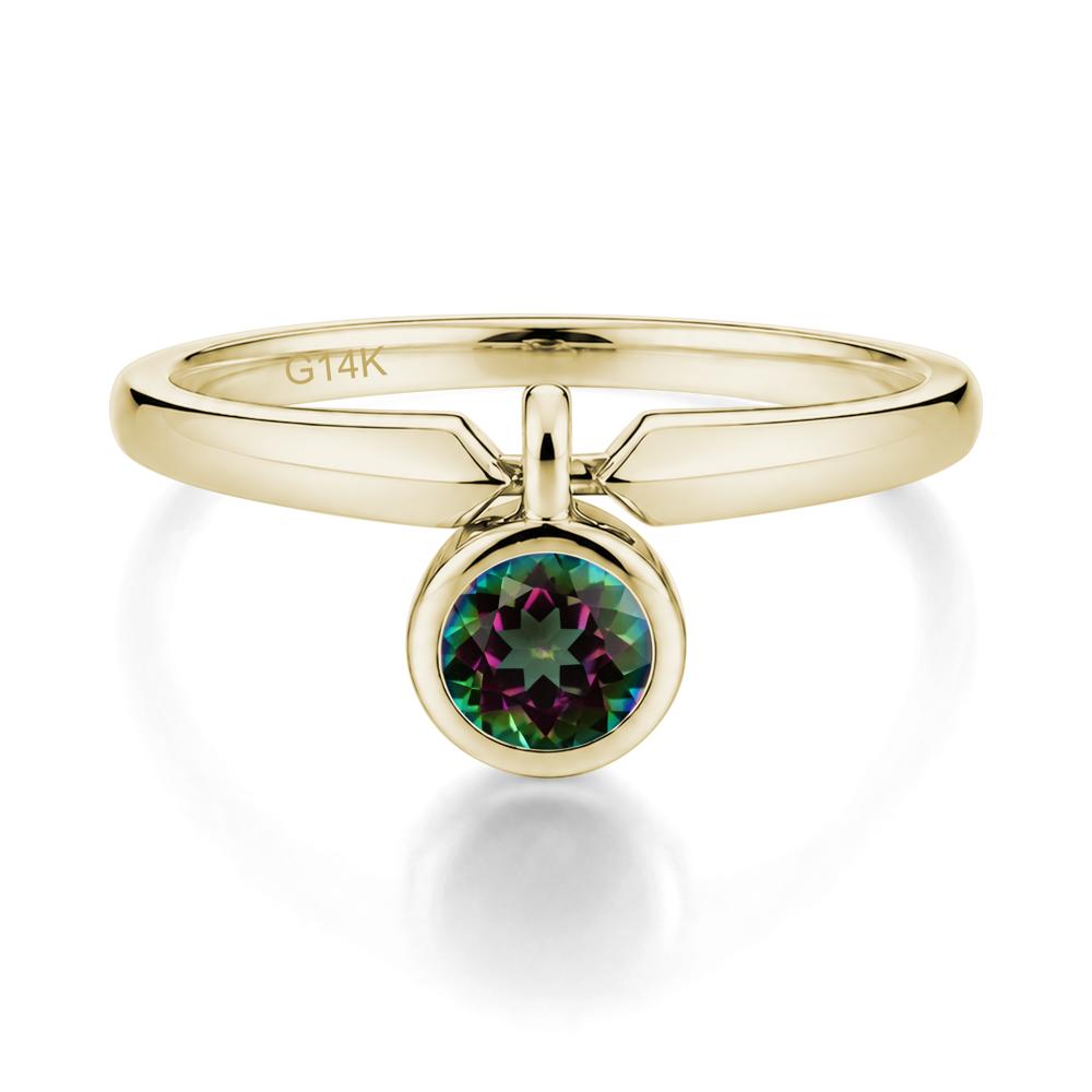 Custom Back Pattern Pink Cubic Zirconia Reversible Ring - LUO Jewelry #gemstone_Mystic Topaz