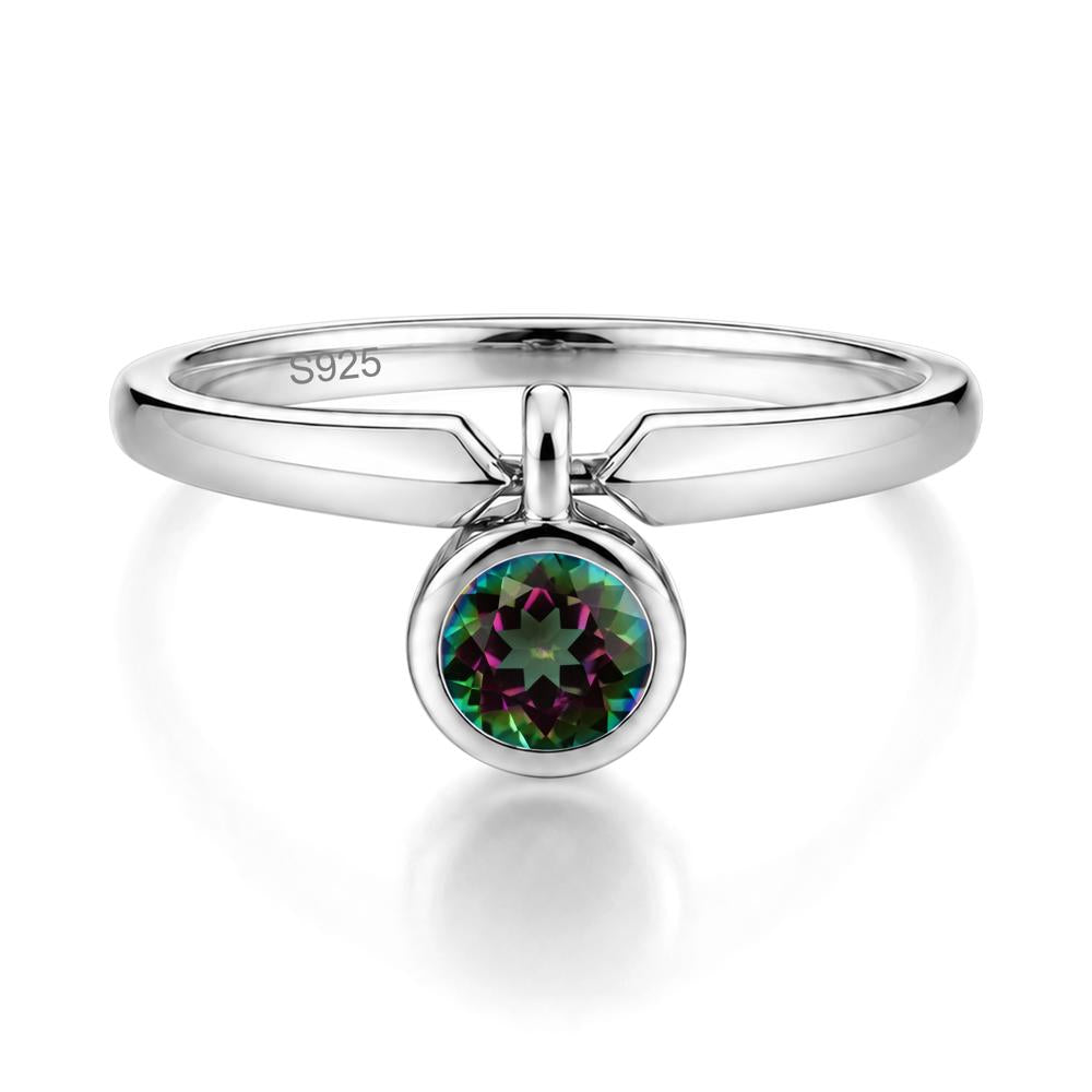 Custom Back Pattern Pink Cubic Zirconia Reversible Ring - LUO Jewelry #gemstone_Mystic Topaz