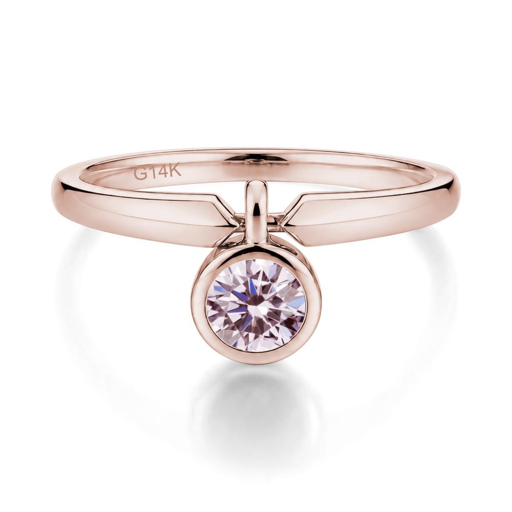 Custom Back Pattern Pink Cubic Zirconia Reversible Ring - LUO Jewelry #gemstone_Pink Cubic Zirconia