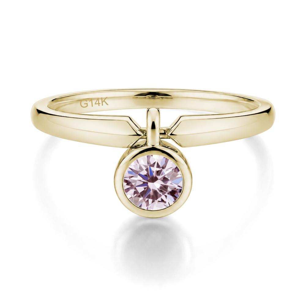 Custom Back Pattern Pink Cubic Zirconia Reversible Ring - LUO Jewelry #gemstone_Pink Cubic Zirconia