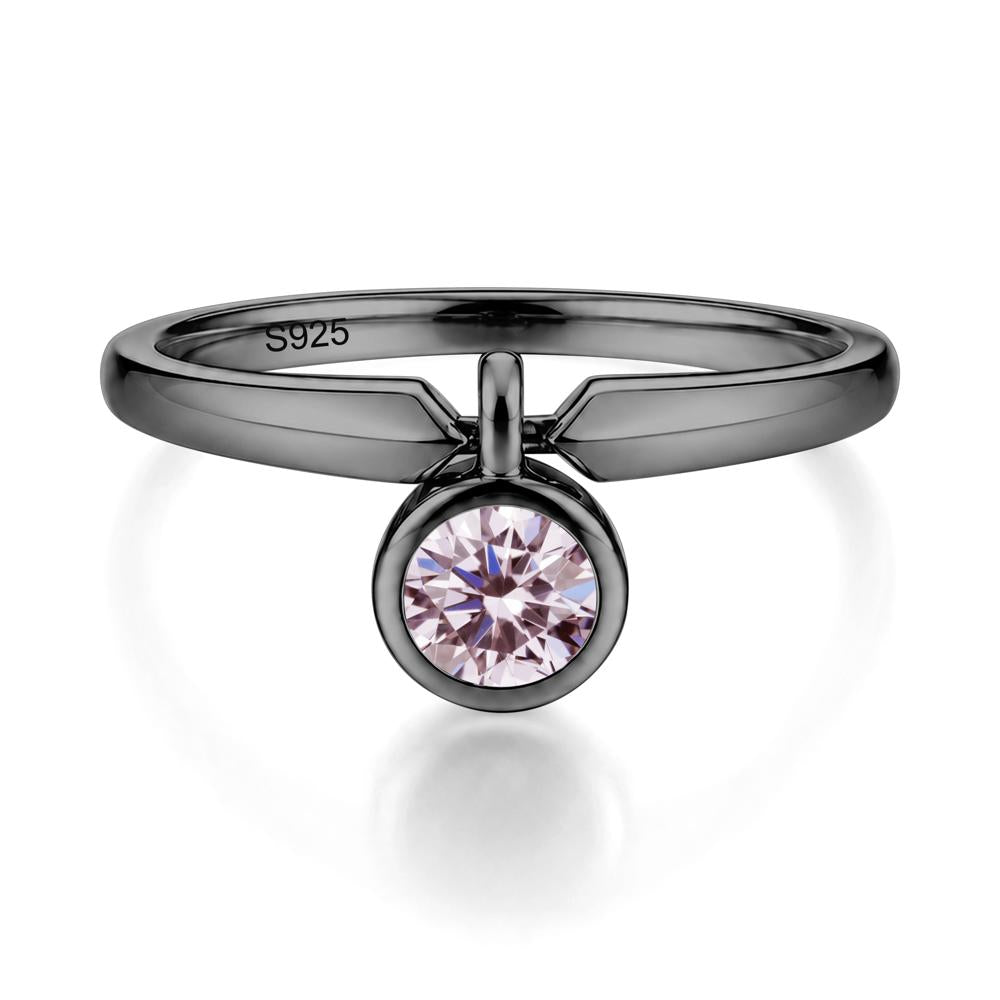 Custom Back Pattern Pink Cubic Zirconia Reversible Ring - LUO Jewelry #gemstone_Pink Cubic Zirconia