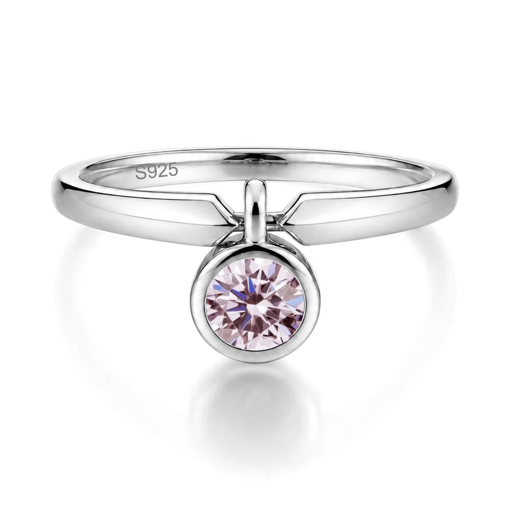 Custom Back Pattern Pink Cubic Zirconia Reversible Ring - LUO Jewelry #gemstone_Pink Cubic Zirconia