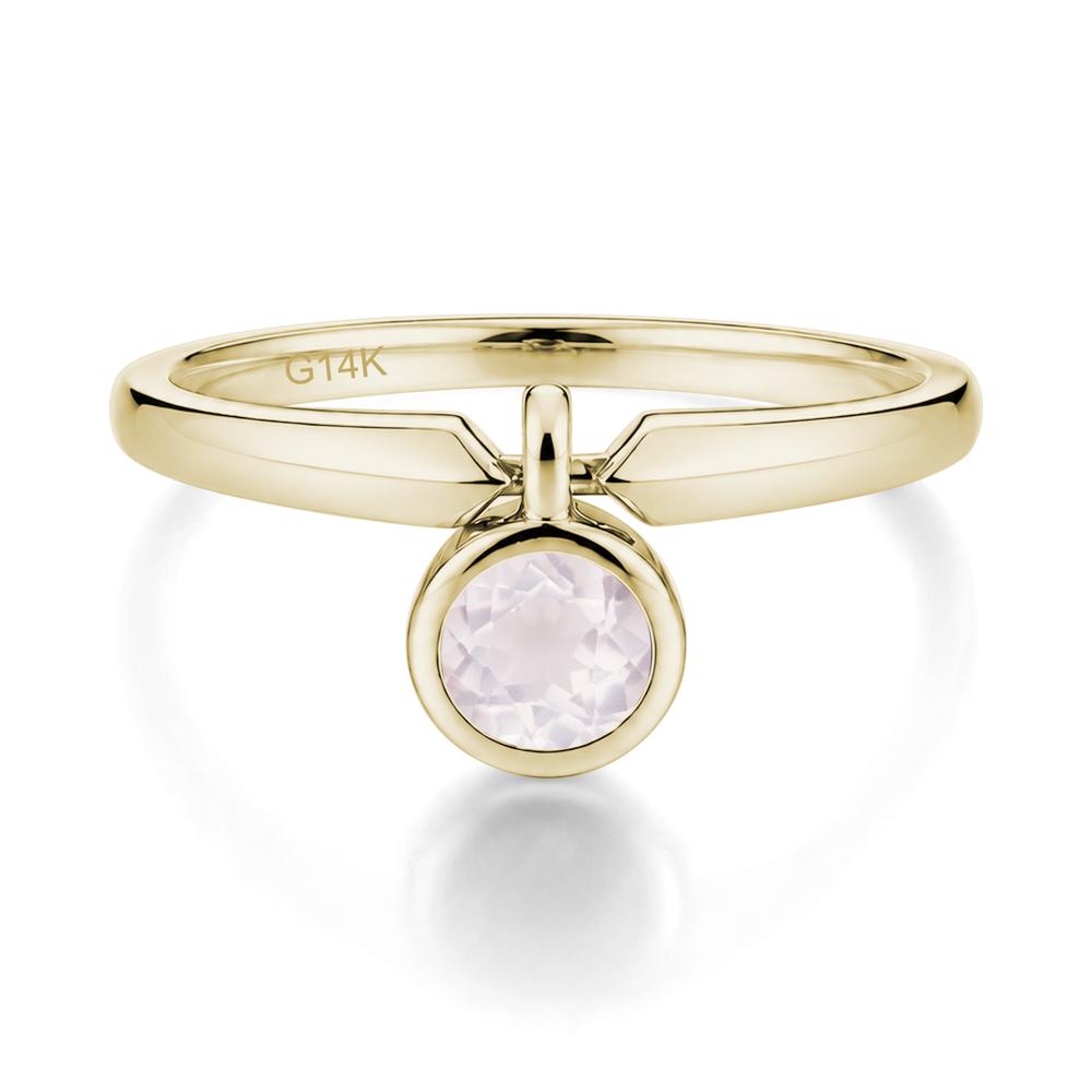 Custom Back Pattern Pink Cubic Zirconia Reversible Ring - LUO Jewelry #gemstone_Rose Quartz