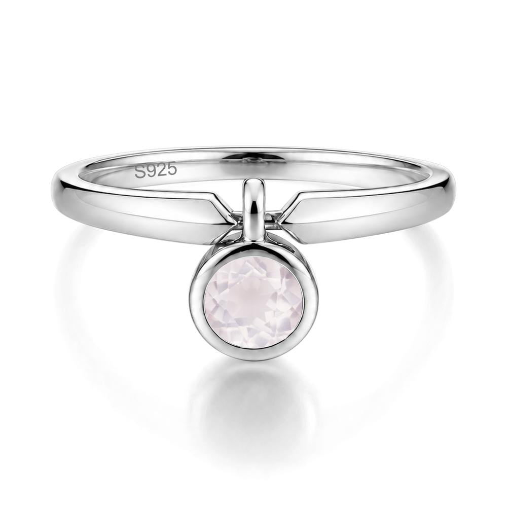 Custom Back Pattern Pink Cubic Zirconia Reversible Ring - LUO Jewelry #gemstone_Rose Quartz