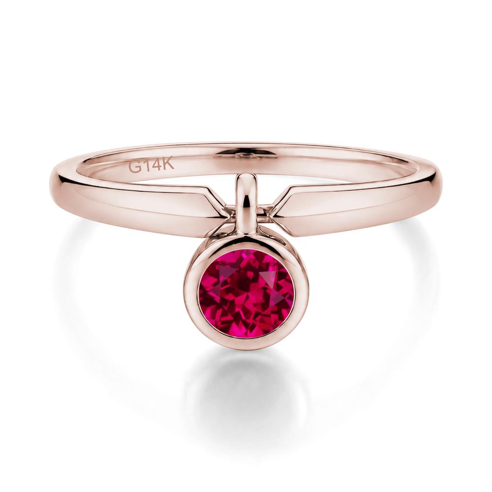 Custom Back Pattern Pink Cubic Zirconia Reversible Ring - LUO Jewelry #gemstone_Ruby