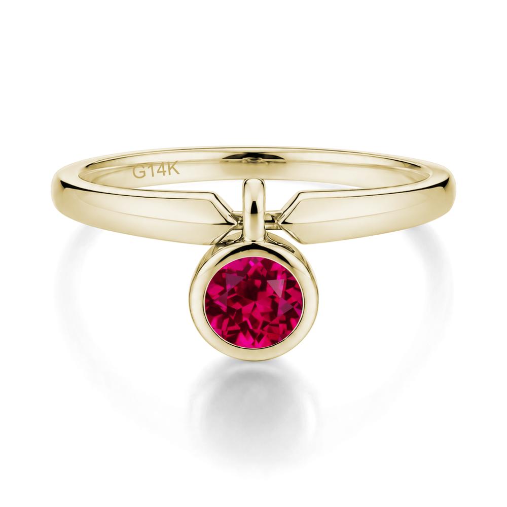 Custom Back Pattern Pink Cubic Zirconia Reversible Ring - LUO Jewelry #gemstone_Ruby