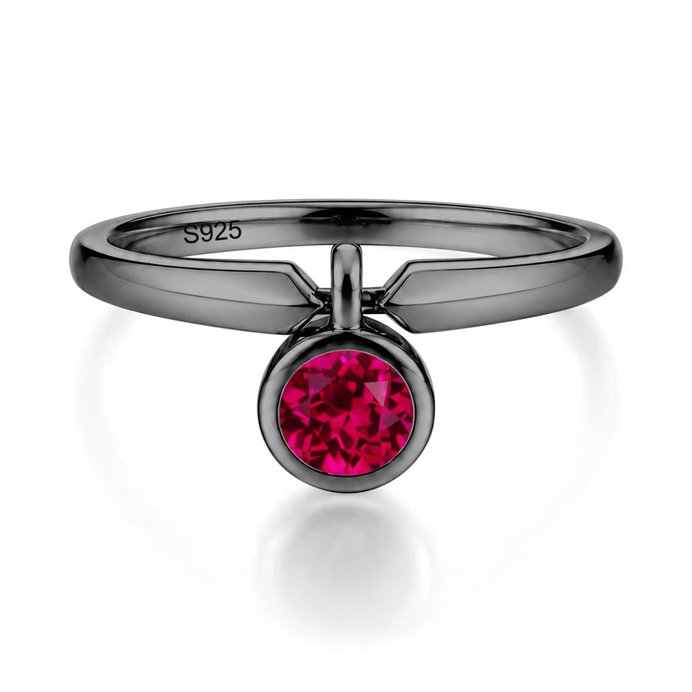 Custom Back Pattern Pink Cubic Zirconia Reversible Ring - LUO Jewelry #gemstone_Ruby