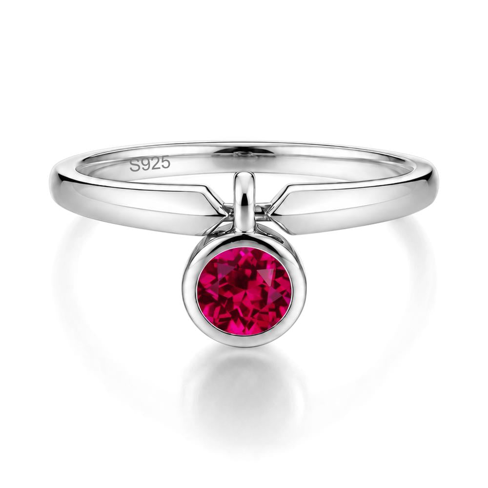 Custom Back Pattern Pink Cubic Zirconia Reversible Ring - LUO Jewelry #gemstone_Ruby