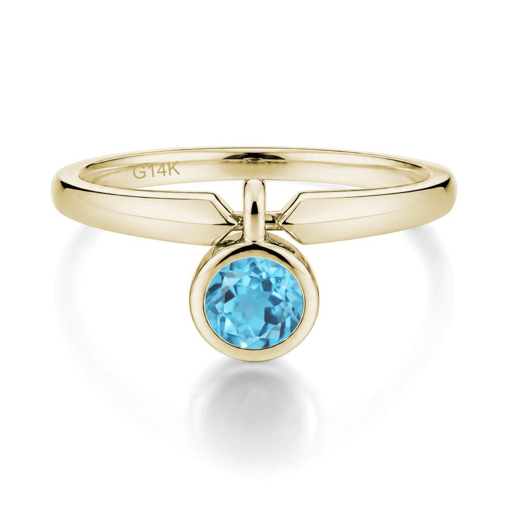 Custom Back Pattern Pink Cubic Zirconia Reversible Ring - LUO Jewelry #gemstone_Swiss Blue Topaz