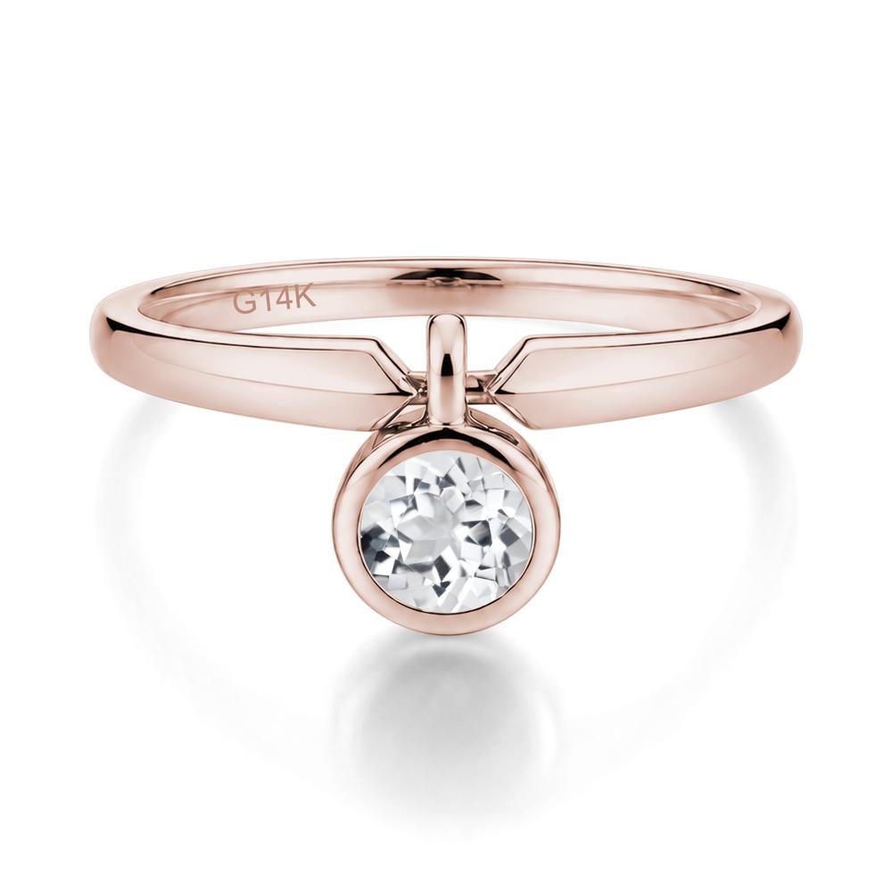 Custom Back Pattern Pink Cubic Zirconia Reversible Ring - LUO Jewelry #gemstone_White Topaz