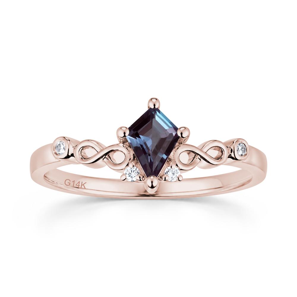 Kite Cut Alexandrite Twisted Infinity Ring - LUO Jewelry #gemstone_Alexandrite