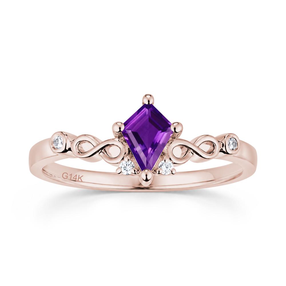 Kite Cut Alexandrite Twisted Infinity Ring - LUO Jewelry #gemstone_Amethyst