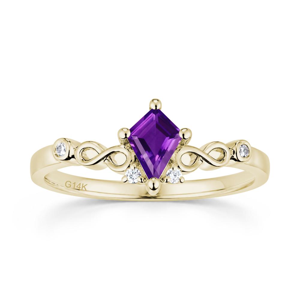 Kite Cut Alexandrite Twisted Infinity Ring - LUO Jewelry #gemstone_Amethyst
