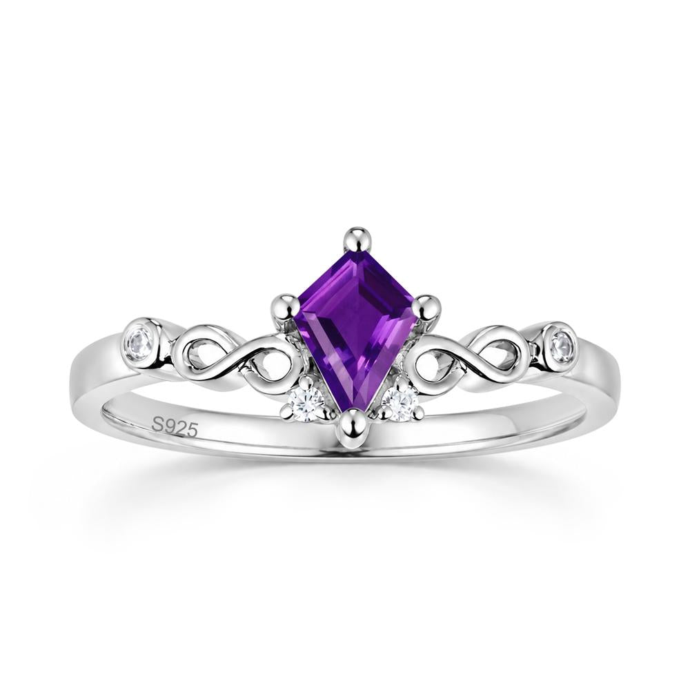 Kite Cut Alexandrite Twisted Infinity Ring - LUO Jewelry #gemstone_Amethyst