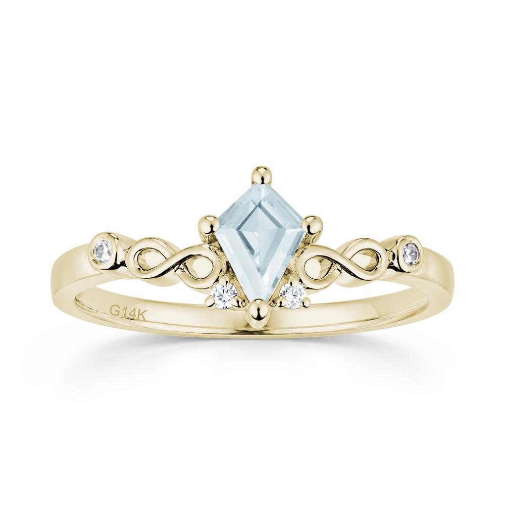 Kite Cut Alexandrite Twisted Infinity Ring - LUO Jewelry #gemstone_Aquamarine