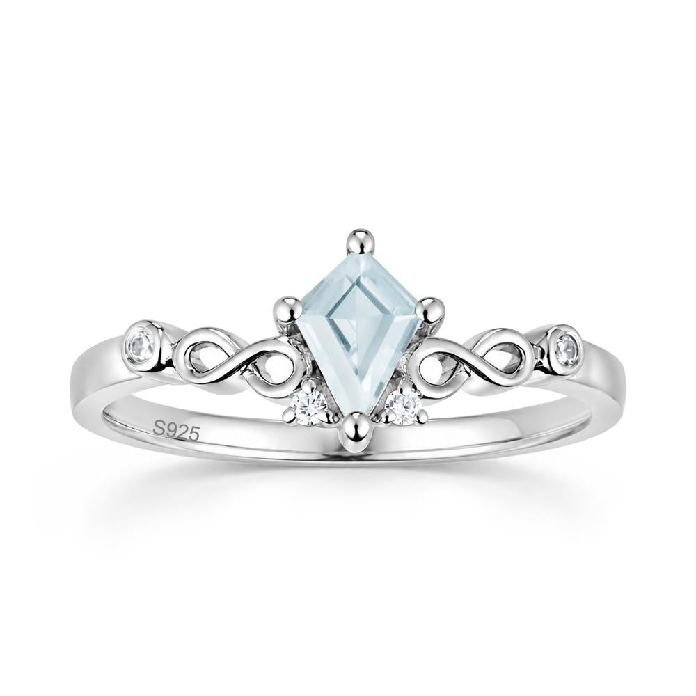 Kite Cut Alexandrite Twisted Infinity Ring - LUO Jewelry #gemstone_Aquamarine