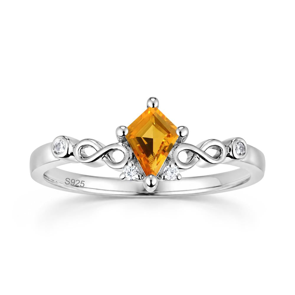 Kite Cut Alexandrite Twisted Infinity Ring - LUO Jewelry #gemstone_Citrine