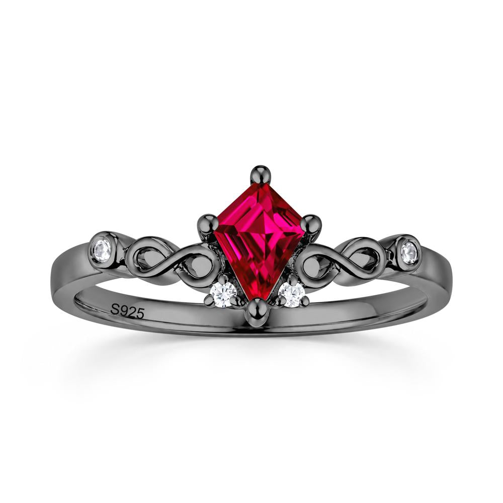 Kite Cut Alexandrite Twisted Infinity Ring - LUO Jewelry #gemstone_Ruby