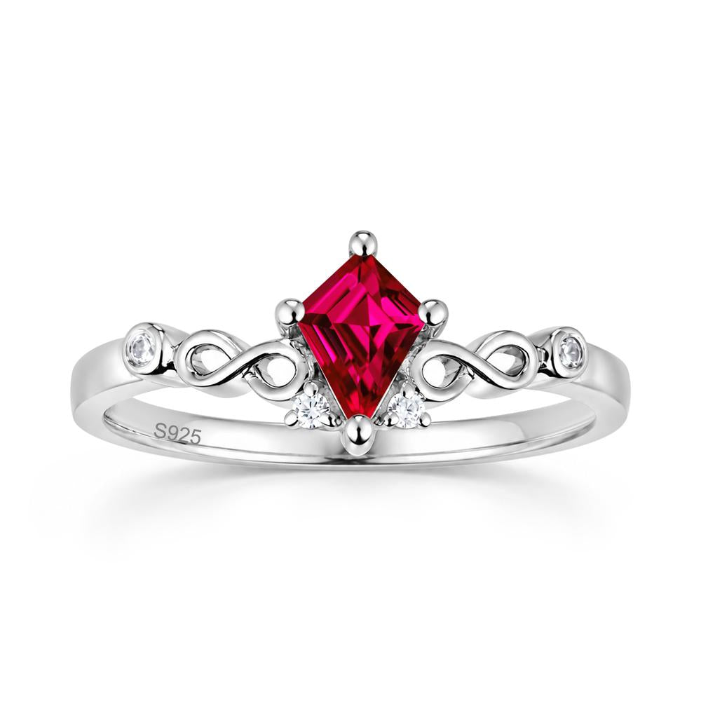 Kite Cut Alexandrite Twisted Infinity Ring - LUO Jewelry #gemstone_Ruby