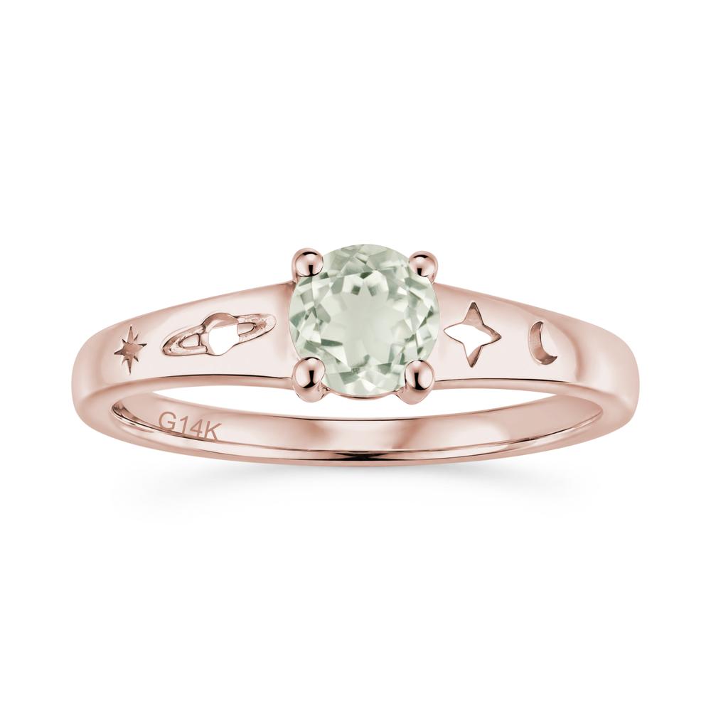 Petite Round Cut Pink Cubic Zirconia Hollow Engraved Ring - LUO Jewelry #gemstone_Green Amethyst