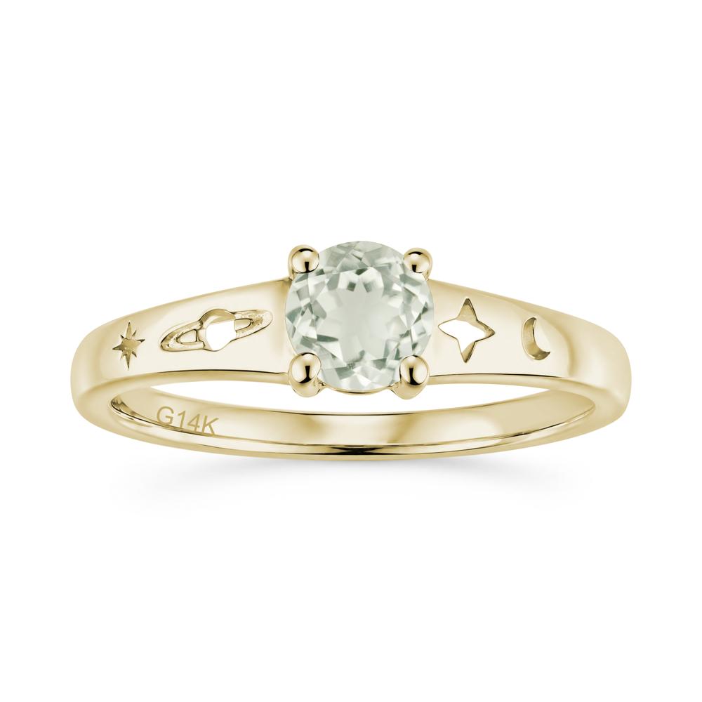 Petite Round Cut Pink Cubic Zirconia Hollow Engraved Ring - LUO Jewelry #gemstone_Green Amethyst