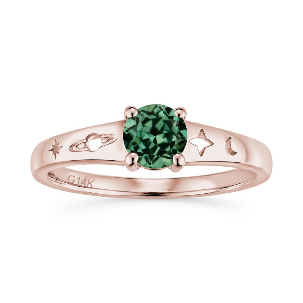Petite Round Cut Pink Cubic Zirconia Hollow Engraved Ring - LUO Jewelry #gemstone_Green Sapphire