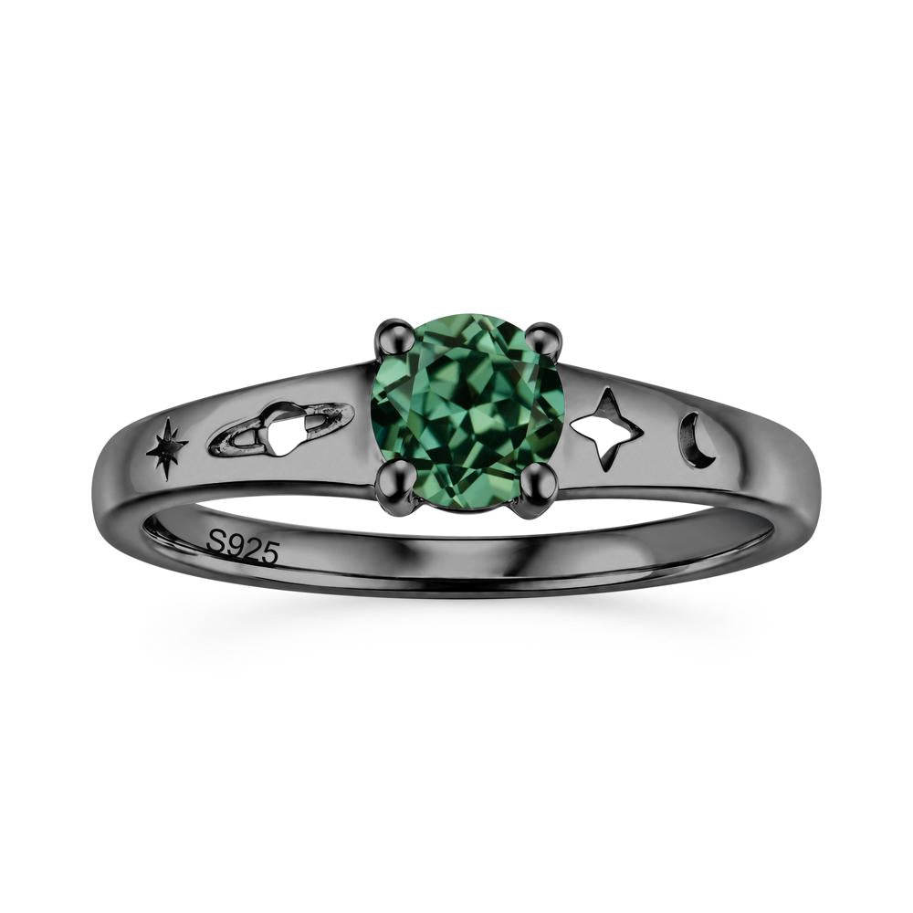Petite Round Cut Pink Cubic Zirconia Hollow Engraved Ring - LUO Jewelry #gemstone_Green Sapphire