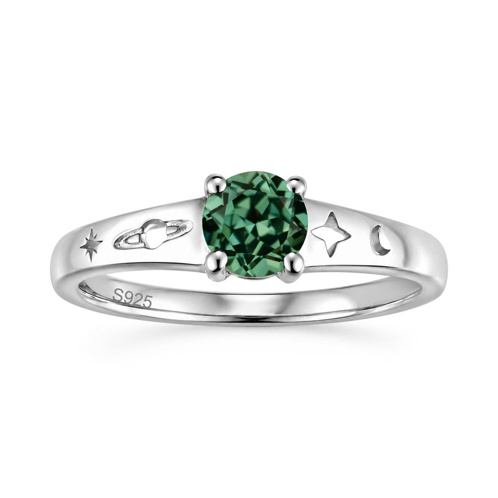 Petite Round Cut Pink Cubic Zirconia Hollow Engraved Ring - LUO Jewelry #gemstone_Green Sapphire