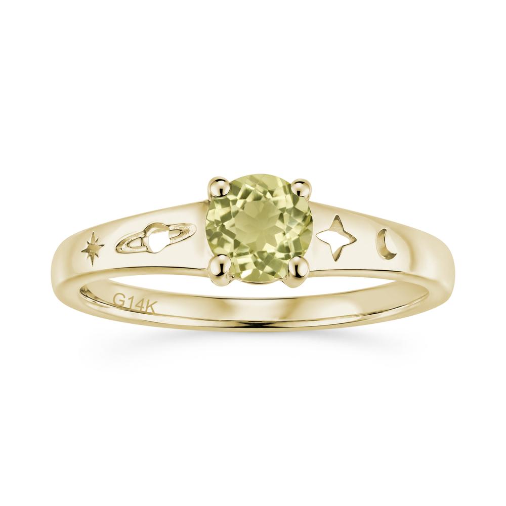 Petite Round Cut Pink Cubic Zirconia Hollow Engraved Ring - LUO Jewelry #gemstone_Lemon Quartz