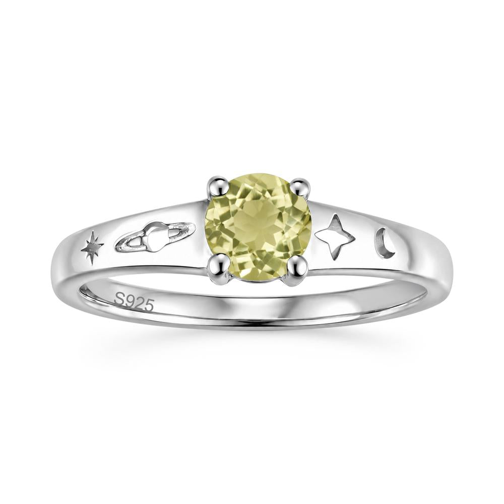 Petite Round Cut Pink Cubic Zirconia Hollow Engraved Ring - LUO Jewelry #gemstone_Lemon Quartz