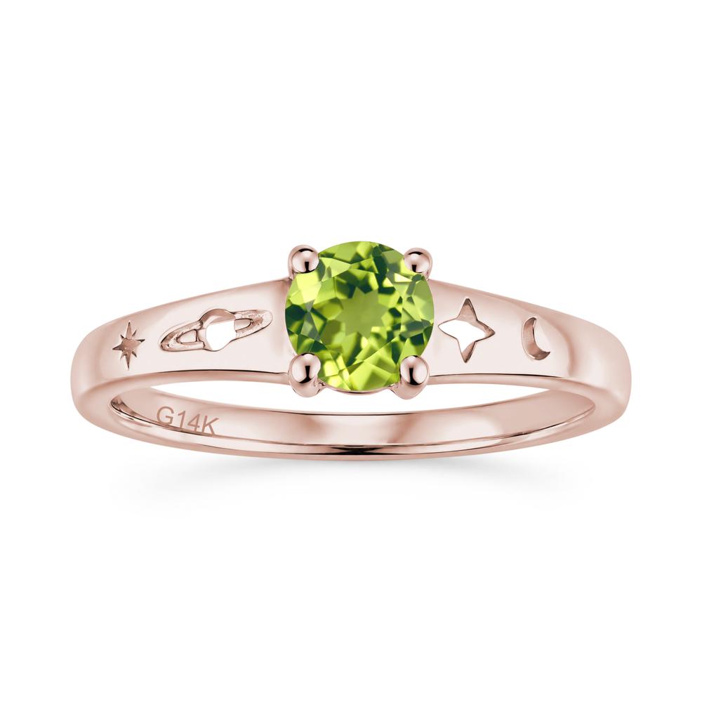 Petite Round Cut Pink Cubic Zirconia Hollow Engraved Ring - LUO Jewelry #gemstone_Peridot