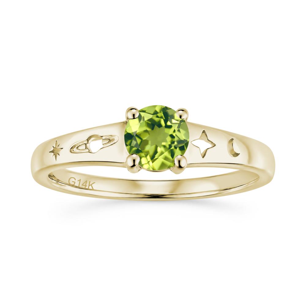 Petite Round Cut Pink Cubic Zirconia Hollow Engraved Ring - LUO Jewelry #gemstone_Peridot