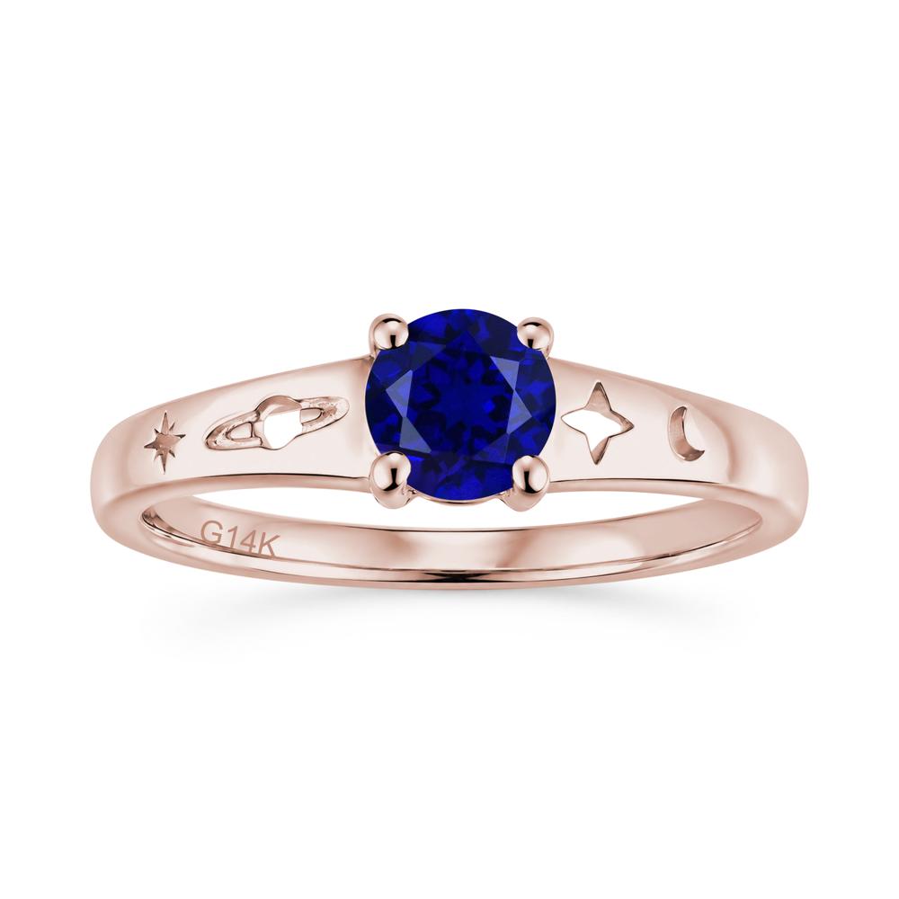 Petite Round Cut Pink Cubic Zirconia Hollow Engraved Ring - LUO Jewelry #gemstone_Sapphire
