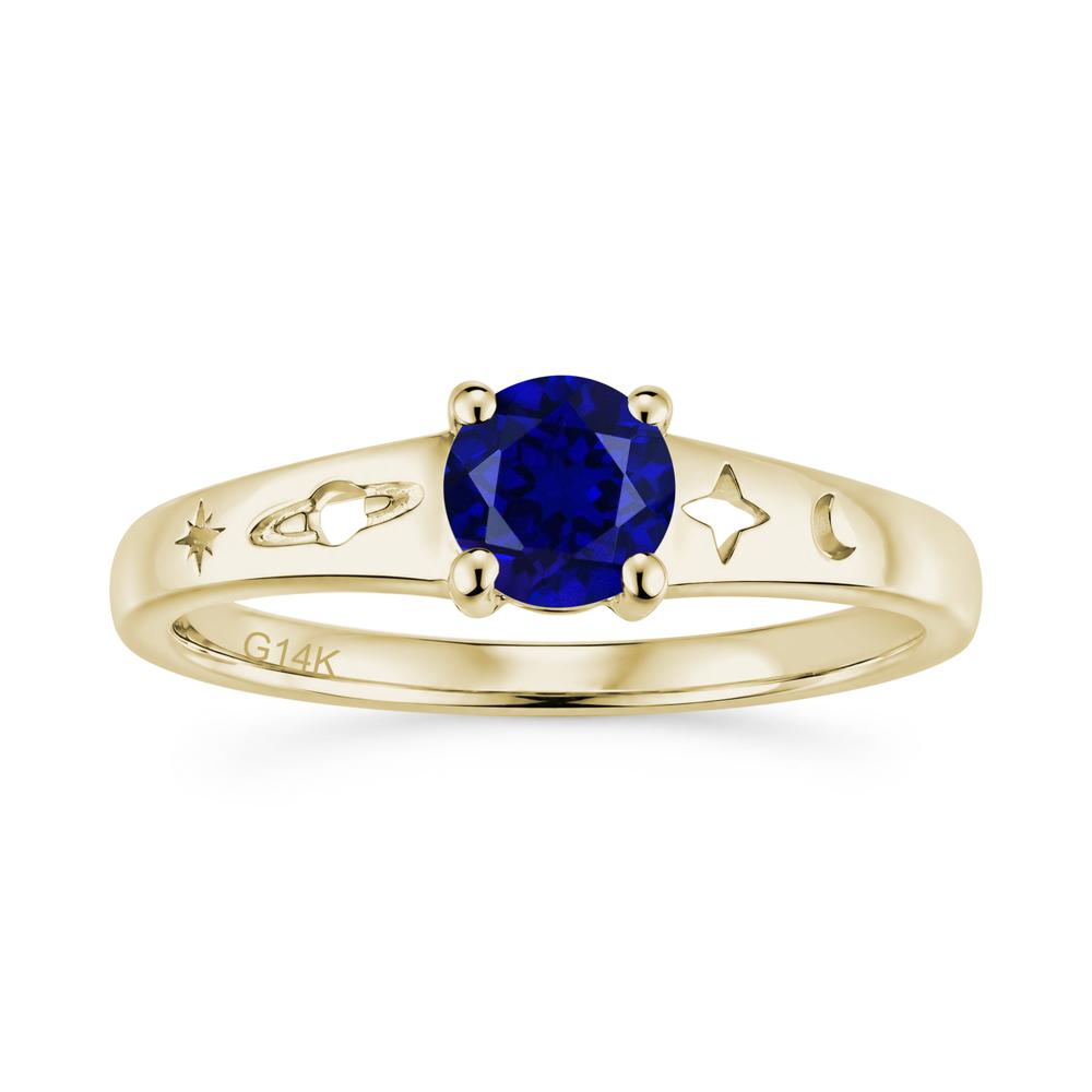 Petite Round Cut Pink Cubic Zirconia Hollow Engraved Ring - LUO Jewelry #gemstone_Sapphire