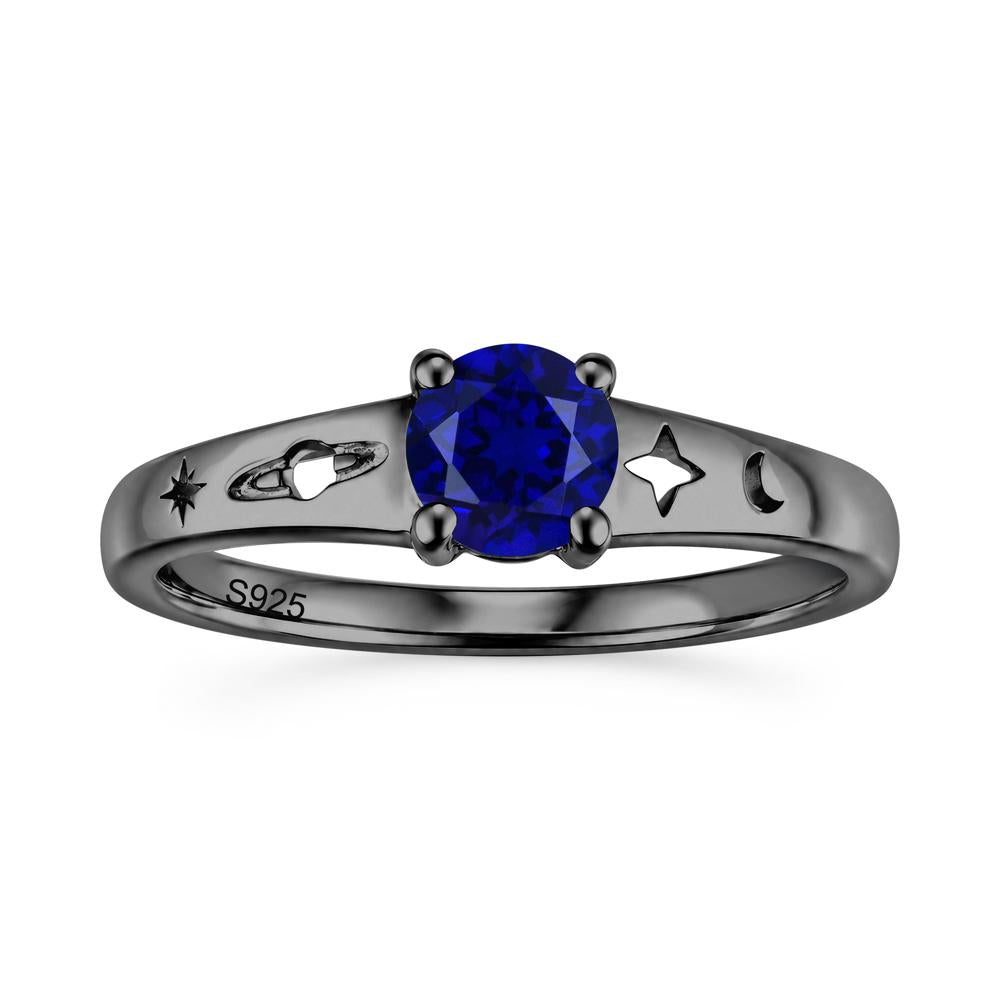 Petite Round Cut Pink Cubic Zirconia Hollow Engraved Ring - LUO Jewelry #gemstone_Sapphire
