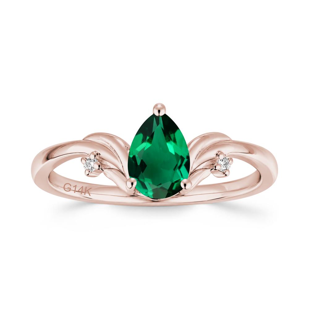 Minimalist Pear Cut Sapphire Vine Ring - LUO Jewelry #gemstone_Emerald