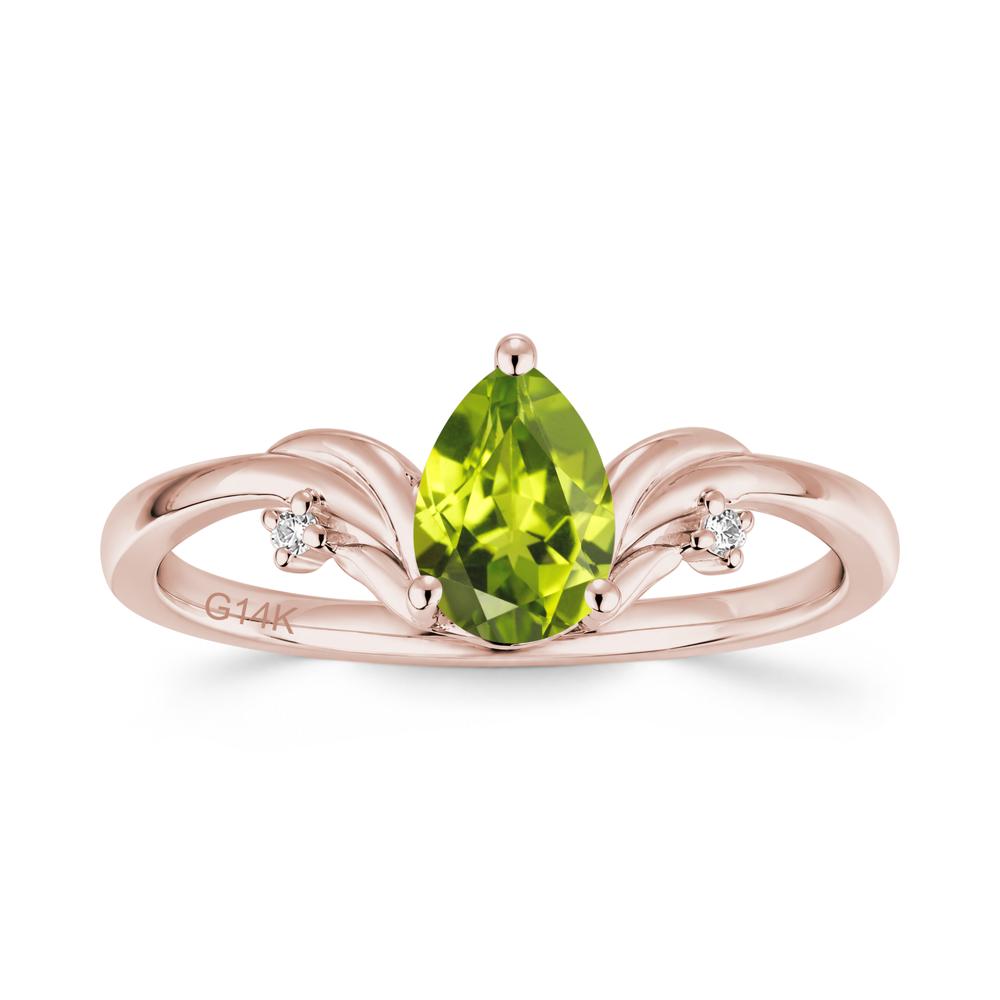 Minimalist Pear Cut Sapphire Vine Ring - LUO Jewelry #gemstone_Peridot