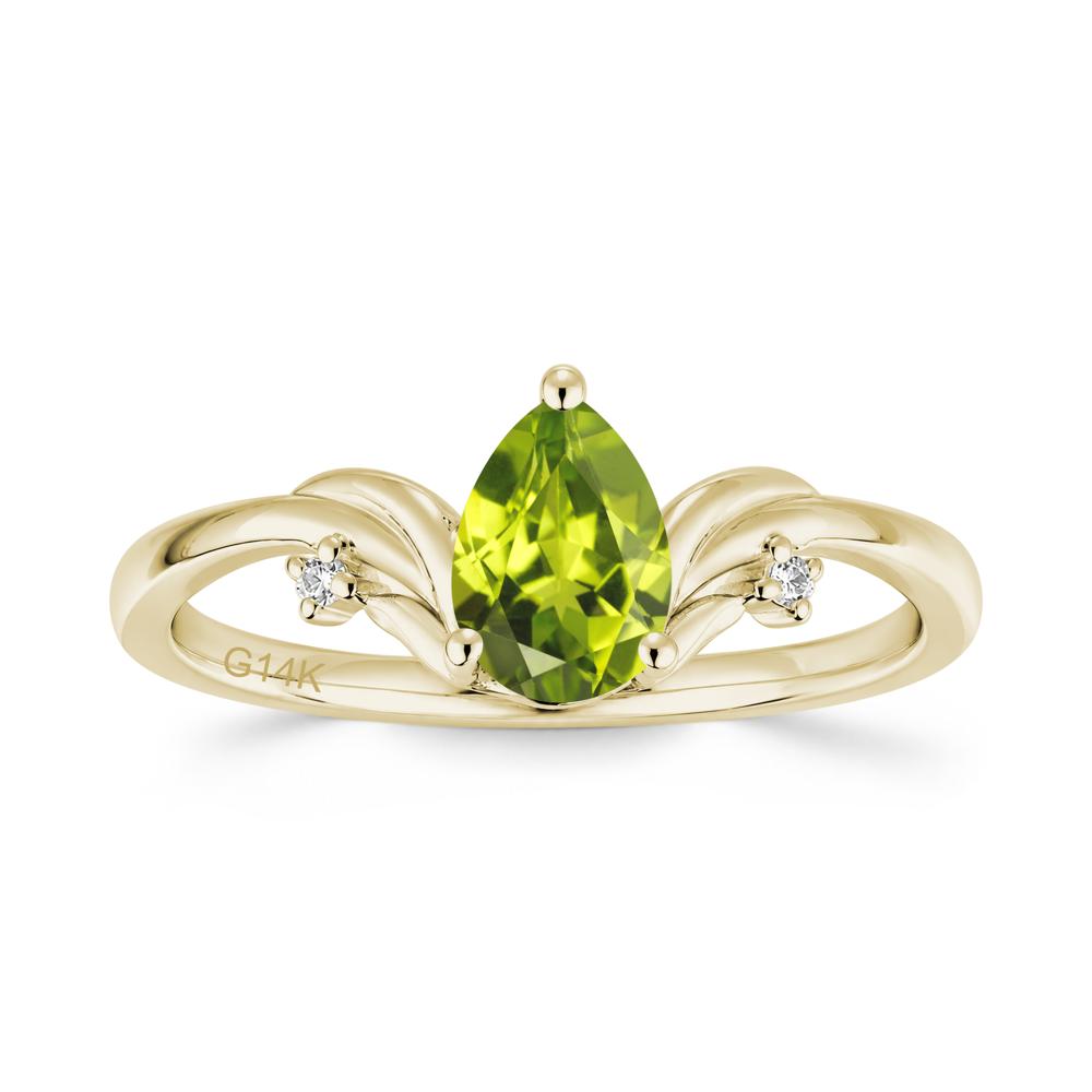 Minimalist Pear Cut Sapphire Vine Ring - LUO Jewelry #gemstone_Peridot