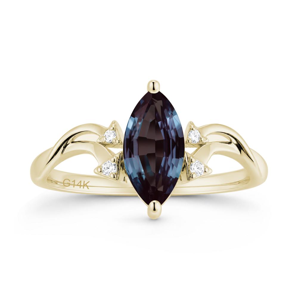 Marquise Cut Alexandrite Arrow Ring - LUO Jewelry #gemstone_Alexandrite