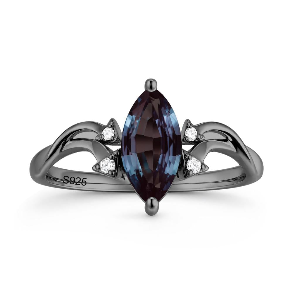 Marquise Cut Alexandrite Arrow Ring - LUO Jewelry #gemstone_Alexandrite