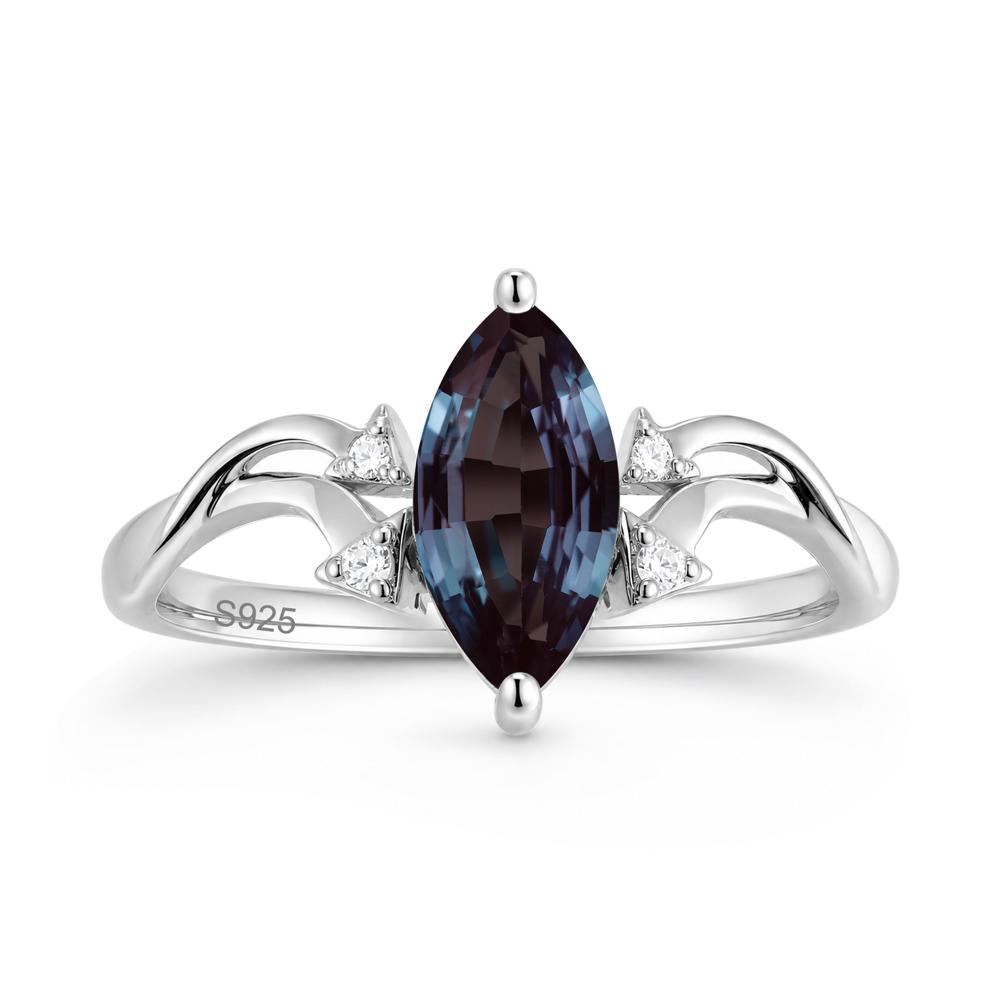 Marquise Cut Alexandrite Arrow Ring - LUO Jewelry #gemstone_Alexandrite