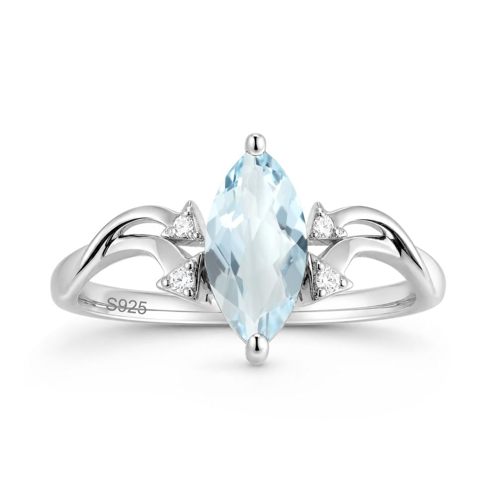 Marquise Cut Alexandrite Arrow Ring - LUO Jewelry #gemstone_Aquamarine