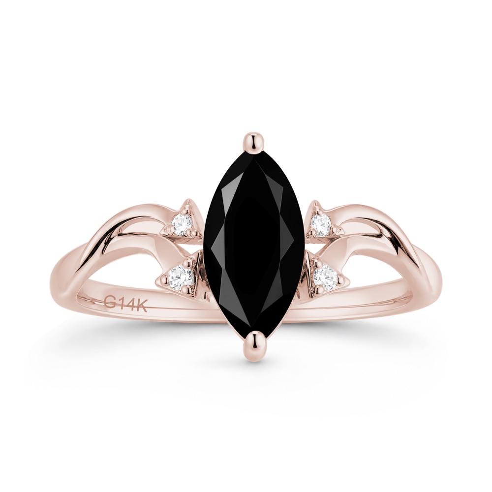 Marquise Cut Alexandrite Arrow Ring - LUO Jewelry #gemstone_Black Spinel