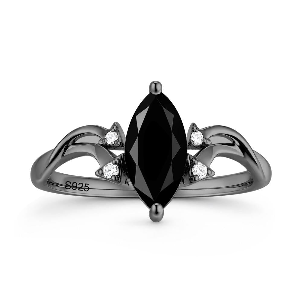 Marquise Cut Alexandrite Arrow Ring - LUO Jewelry #gemstone_Black Spinel