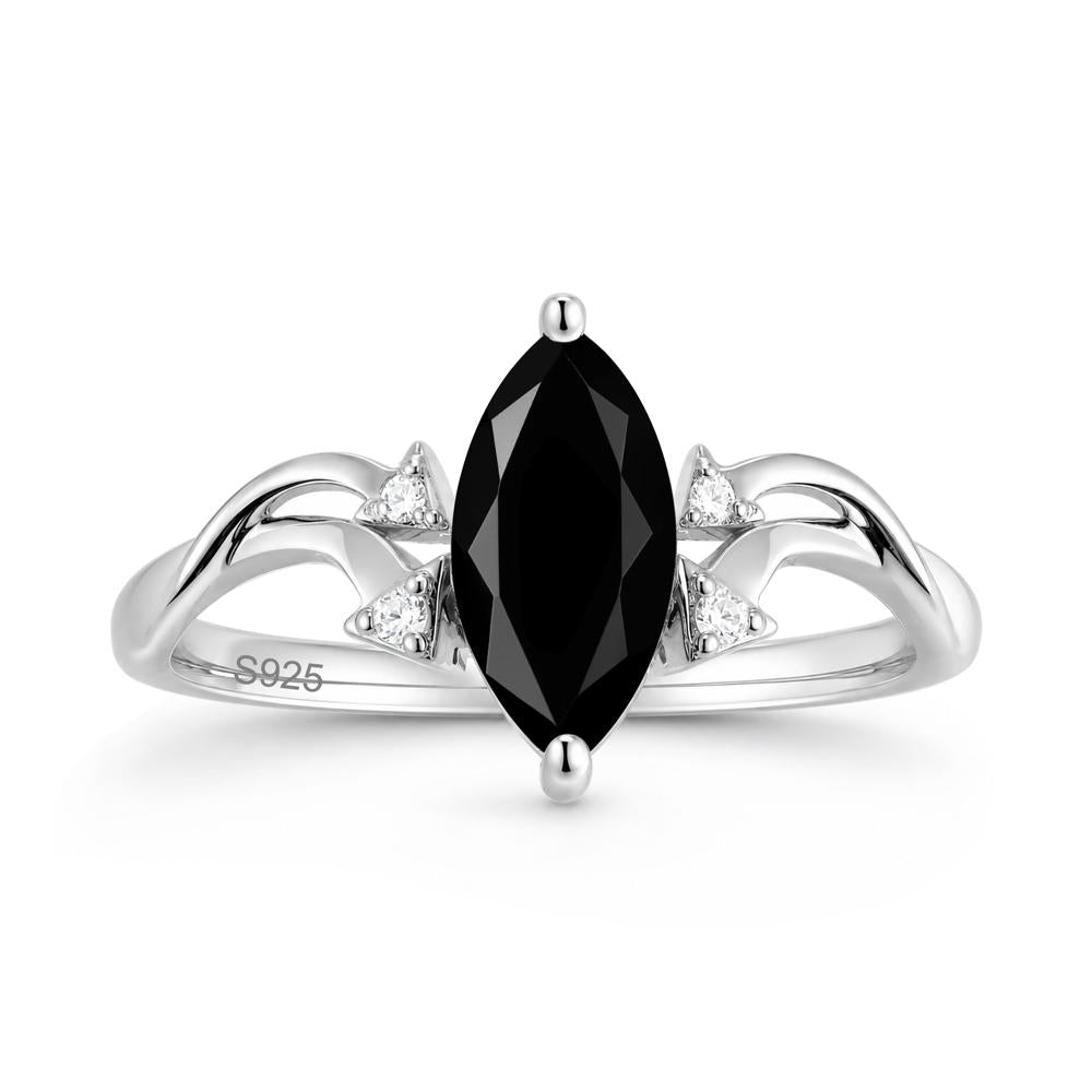 Marquise Cut Alexandrite Arrow Ring - LUO Jewelry #gemstone_Black Spinel