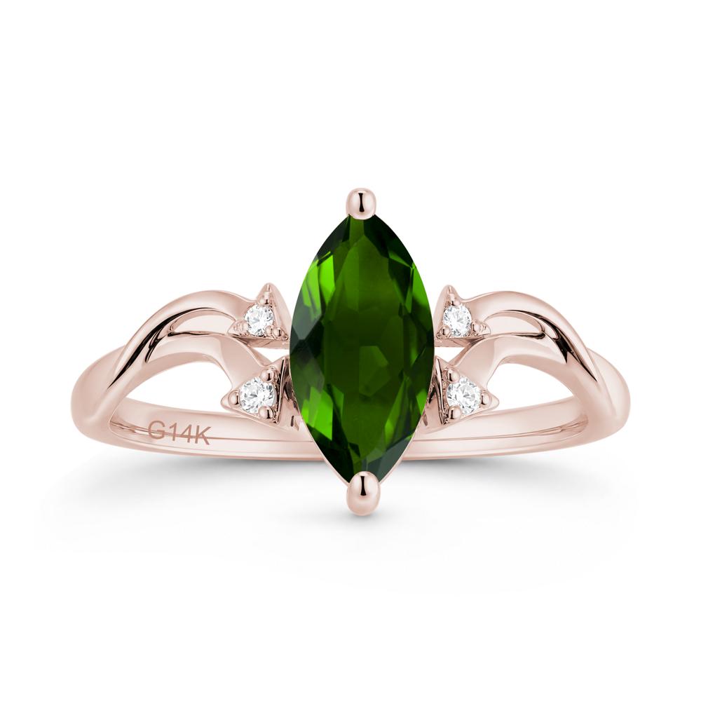 Marquise Cut Alexandrite Arrow Ring - LUO Jewelry #gemstone_Diopside