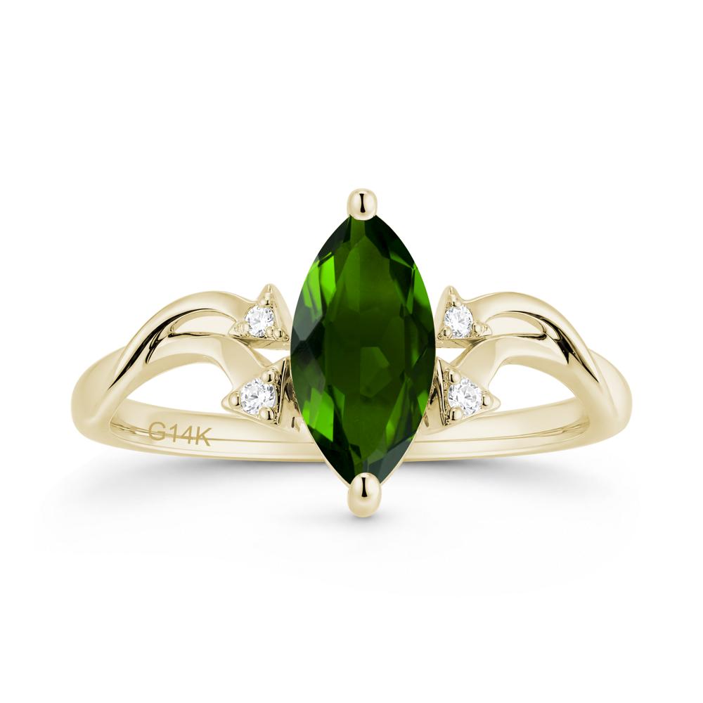 Marquise Cut Alexandrite Arrow Ring - LUO Jewelry #gemstone_Diopside