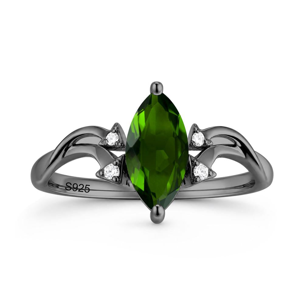 Marquise Cut Alexandrite Arrow Ring - LUO Jewelry #gemstone_Diopside