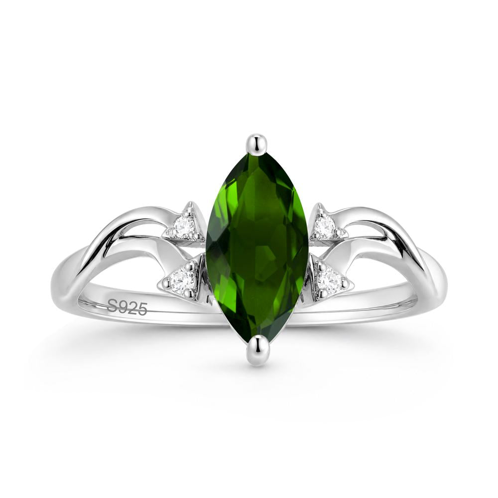 Marquise Cut Alexandrite Arrow Ring - LUO Jewelry #gemstone_Diopside